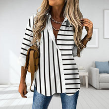 Load image into Gallery viewer, Striped Print Casual Blouse
