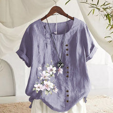Load image into Gallery viewer, Floral Cotton Linen Shirt