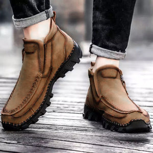 Men's Soft And Breathable Zipper Outdoor Tooling Boots