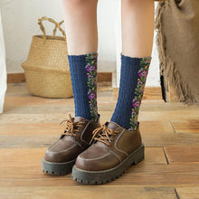 Load image into Gallery viewer, (5 pairs)Vintage Embroidered Floral Socks