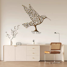 Load image into Gallery viewer, Hummingbird &amp; Twig Metal Wall Decor