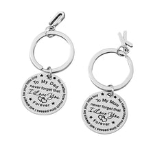 Load image into Gallery viewer, SANK® To My Dad/Mom Keychain (Letter pendant)