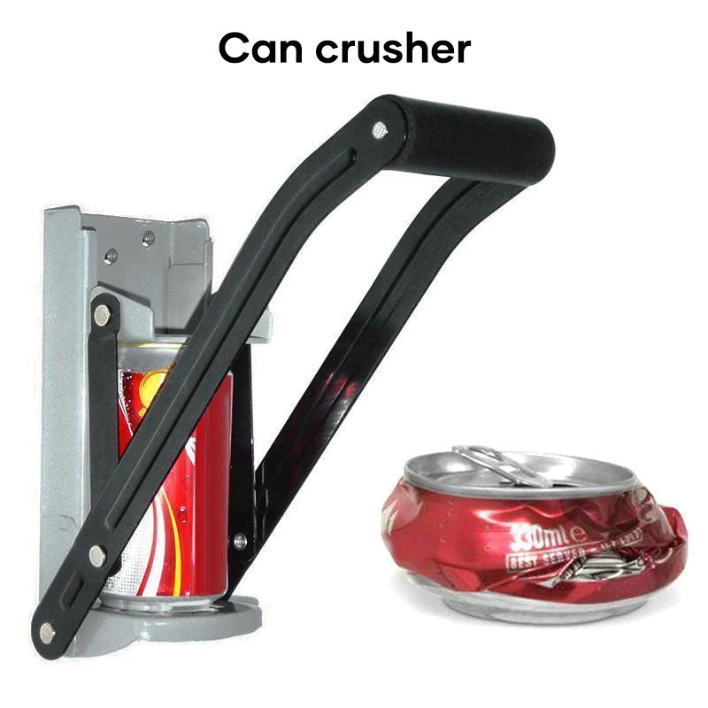 Space-saving Can Crusher for Kitchens