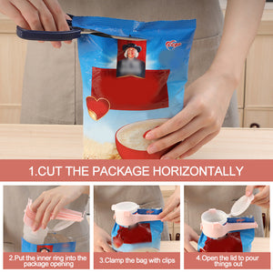 Seal and Pour Food Storage Bag Clip