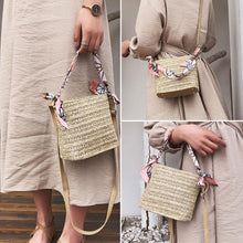 Load image into Gallery viewer, Scarf Daily Rattan Bag Shoulder Bag