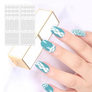 Hollow Nail Stencil DIY Stickers Kit
