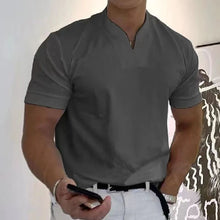 Load image into Gallery viewer, Short-sleeved V-neck Athletic T-shirt