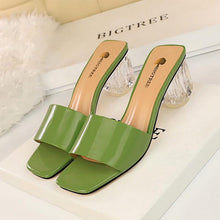Load image into Gallery viewer, Transparent Chunky Comfortable Open Toe Slip Sandals