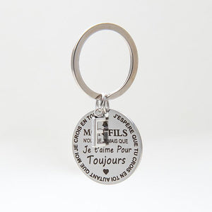 SANK® Porte-clés À MON FILS / MA FILLE (French keychain)