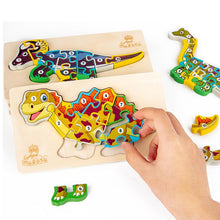 Load image into Gallery viewer, Dinosaur 3D Wooden Jigsaw