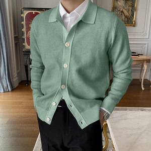 Solid Button Knit Cardigan