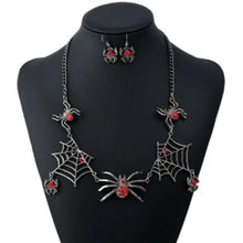 Load image into Gallery viewer, Halloween Jewelry Creative Necklace Spider Web Pendant &amp; Chain