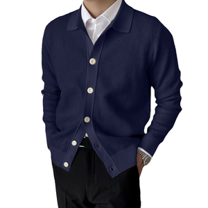 Solid Button Knit Cardigan