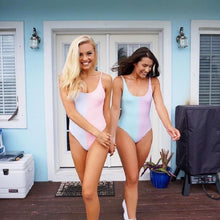 Load image into Gallery viewer, Contrast Color One-Piece Swimsuit