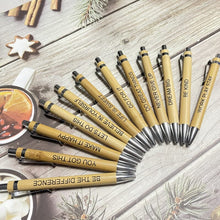 Load image into Gallery viewer, 12 pcs Funny Bamboo Ballpoint Pens