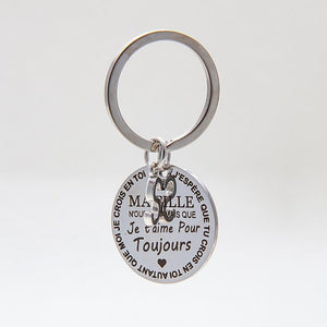 SANK® Porte-clés À MON FILS / MA FILLE (French keychain)