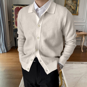 Solid Button Knit Cardigan
