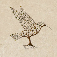 Load image into Gallery viewer, Hummingbird &amp; Twig Metal Wall Decor