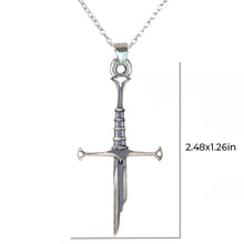 Load image into Gallery viewer, Silver-Plated Broken Sword Pendant