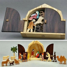 Load image into Gallery viewer, The Christmas Story Unique Nativity Set Wooden Nativity Scene
