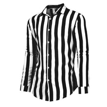 Load image into Gallery viewer, Men&#39;s Striped Button Long Sleeve Shirt