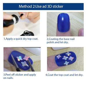 Hollow Nail Stencil DIY Stickers Kit
