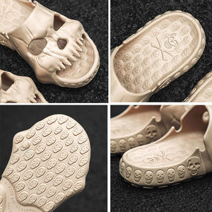 Skull Design Single Band Slippers