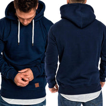 Load image into Gallery viewer, Loose Plain Lace Up Pullover Men&#39;s Hoodie with Pocket