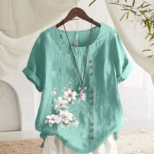Load image into Gallery viewer, Floral Cotton Linen Shirt