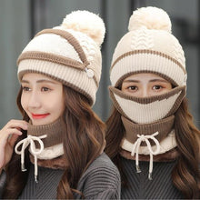 Load image into Gallery viewer, 3PCS Women Winter Scarf Set