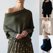 Load image into Gallery viewer, Knitted Shawl Pullover Sweater