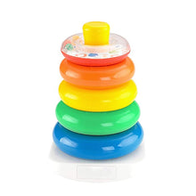 Load image into Gallery viewer, Rock-a-Stack toys rainbow tower Stacked blocks