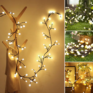 Branch Rattan String Lights