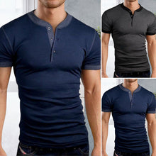 Load image into Gallery viewer, Solid Color Short Sleeve Cotton T-Shirt