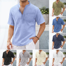 Load image into Gallery viewer, Summer Men&#39;s Hippie Casual Pocket Short Sleeve Beach T-Shirt