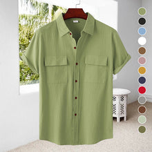 Load image into Gallery viewer, Men&#39;s Linen Short Sleeve Shirt