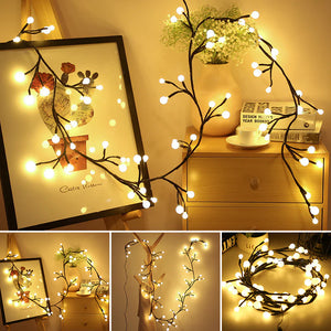 Branch Rattan String Lights