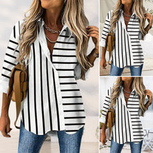 Load image into Gallery viewer, Striped Print Casual Blouse