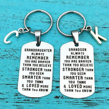 Load image into Gallery viewer, To My Grandson Granddaughter Son Daughter Gift Lettering Keychain