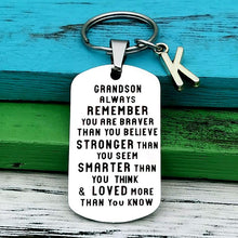 Load image into Gallery viewer, To My Grandson Granddaughter Son Daughter Gift Lettering Keychain