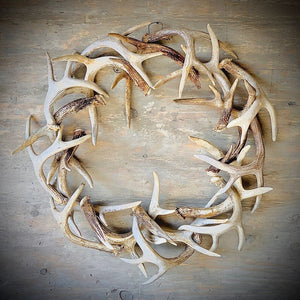 Rustic Farmhouse Antler Wreath
