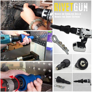 Detachable Rivet Gun Drill Adapter