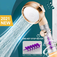 Load image into Gallery viewer, 3 Mode Adjustable High Pressure Water Saving Shower Head