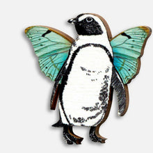 Load image into Gallery viewer, Handmade Wooden Magpie Brooch