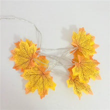 Load image into Gallery viewer, Thanksgiving Décor Fall Maple Leaf String Lights