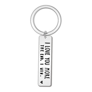 "I Love You More The End I Win" Funny Christmas Gift Keychain🎁