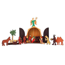 Load image into Gallery viewer, The Christmas Story Unique Nativity Set Wooden Nativity Scene