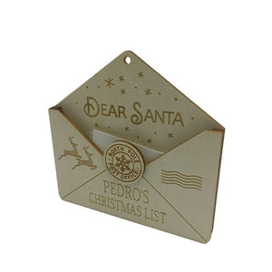 Letter to Santa Christmas Ornament