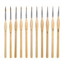 Load image into Gallery viewer, 11 Pcs Miniature Detail Paint Brush Set