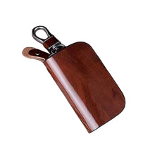 Load image into Gallery viewer, Leather Wood Grain Car Key Holder